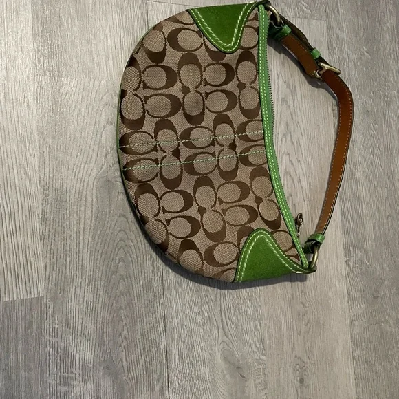 Coach Brown and Green Women's Bag - Picture 2 of 3